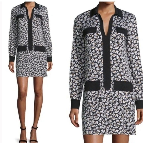 Diane Von Furstenberg Dresses & Skirts - Diane von Furstenberg “Dilly” Daisy Print Silk Blend Long Sleeve Dress Size 4 🌼